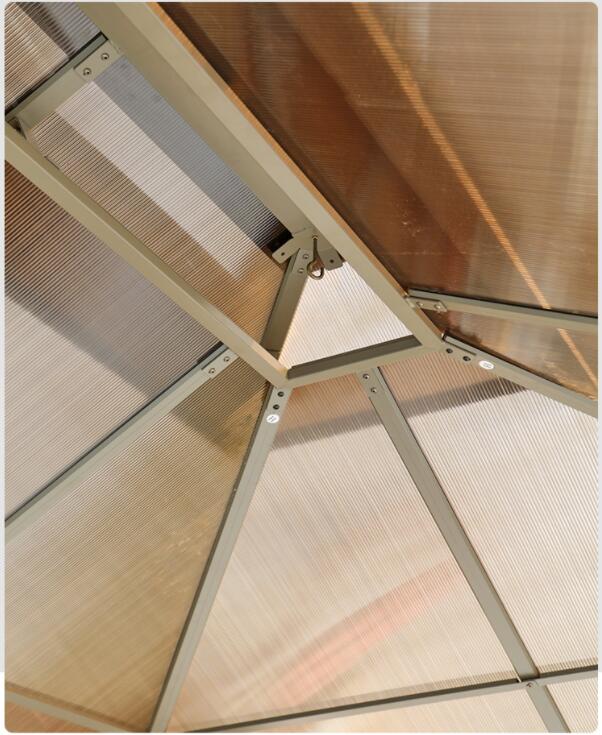 300 * 400CM PC-Dach-Aluminiumpavillon mit Vorhang