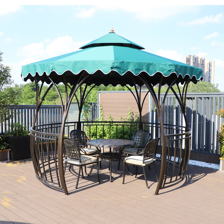 Durchmesser 360 cm Countyard Pavillon aus Stahl mit Boden
