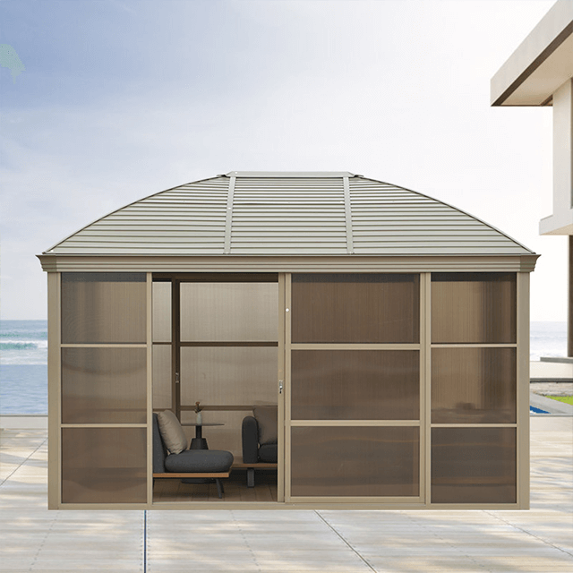 3x4M Aluminium-Pavillonhaus mit Schiebetür