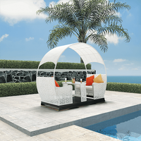 Outdoor Wicker 4-Sitzer Schaukelstühle