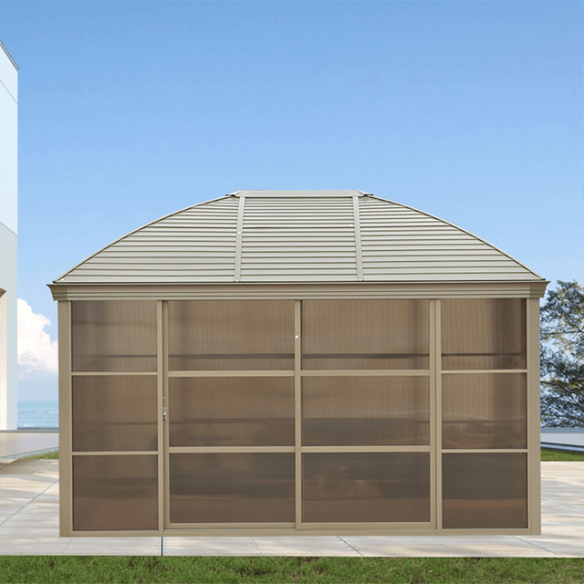 3x4M Aluminium-Pavillonhaus mit Schiebetür