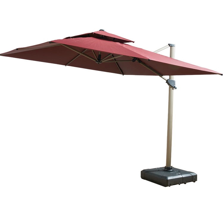 3 * 3 m Strand-Aluminium-Rom-Regenschirm mit Basis