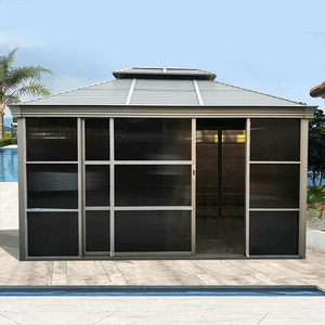 Aluminium-Pavillonhaus mit Schiebetür